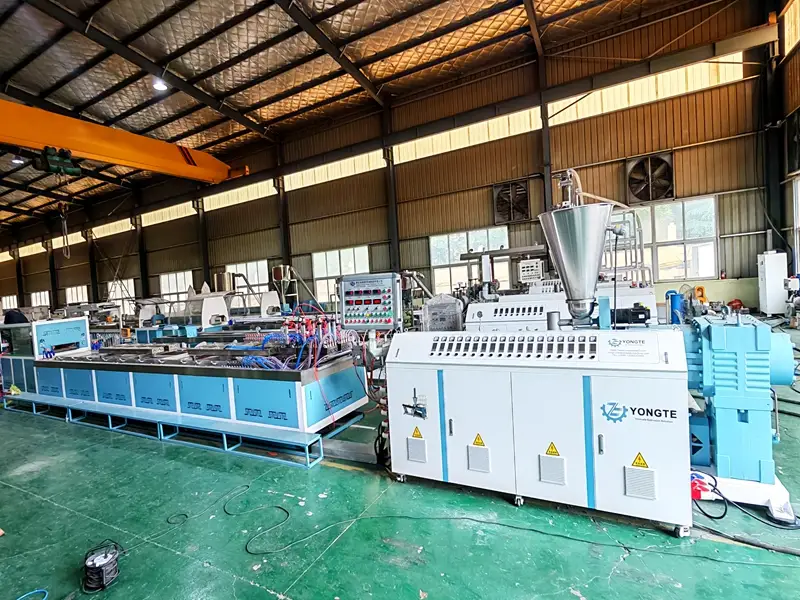 Technical Solution for Solving Unbalanced Extrusion Speed of Four-Cavity Plastic Profile Extrusion Line