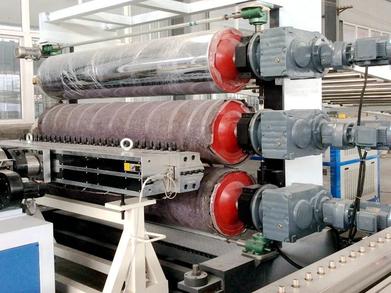 Three roller calender of PVC sheet extrusin line