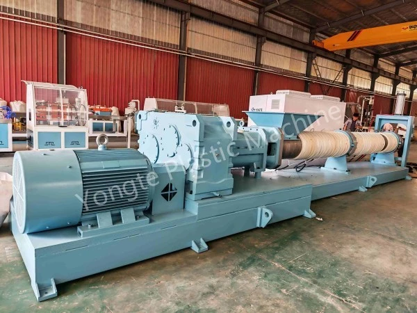 Plastic Waste Extrusion and Press Molding Machine
