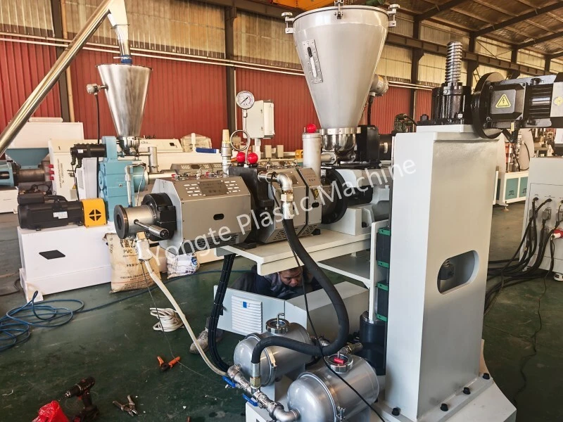 SJSZ35 Conical Double Screw Extruder for Japan